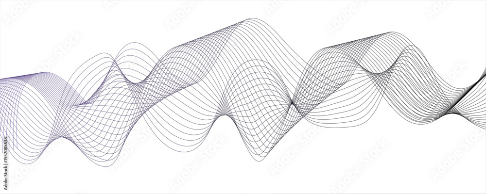 Poster abstract glowing modern wave with dynamic flowing lines. futuristic technology and sound wave lines.