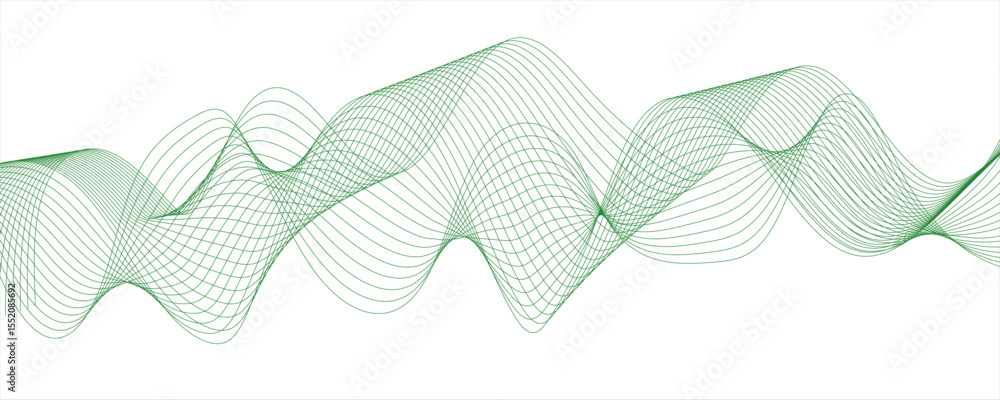 Poster abstract wave design with a series of flowing, overlapping sinusoidal curves in a gradient.spaced an