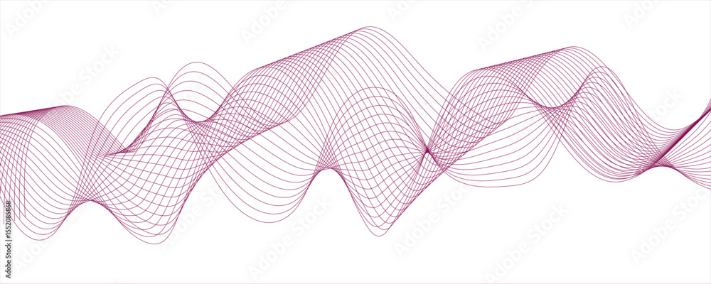 Poster abstract wave design with a series of flowing, overlapping sinusoidal curves in a gradient.spaced an