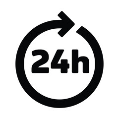 24 Hour service icon