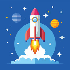 rocket in space