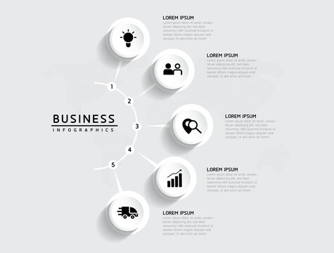 Vector business Presentation Connecting Steps Infographic Template