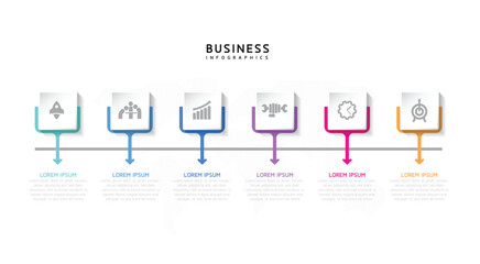 Vector business Presentation Connecting Steps Infographic Template