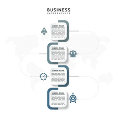 Vector business Presentation Connecting Steps Infographic Template