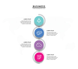 Vector business Presentation Connecting Steps Infographic Template