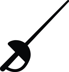 Silhouette fencing sword sport icon symbol sign Vector Illustration