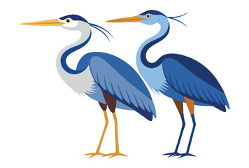 Obraz premium Heron Bird Icon Vector Simple Flat Design Illustration for Nature and Wildlife
