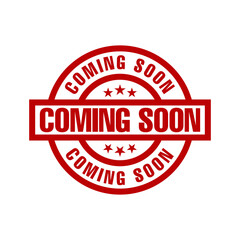 coming soon rubber stamp seal vector