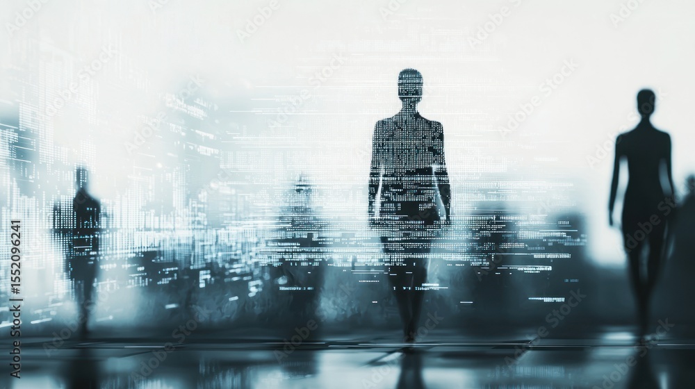 Poster digital identities: walking through a data stream