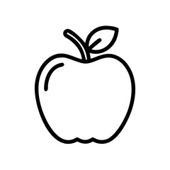 Download apple icon vector illustration of fresh fruit outline in modern style for graphic design use