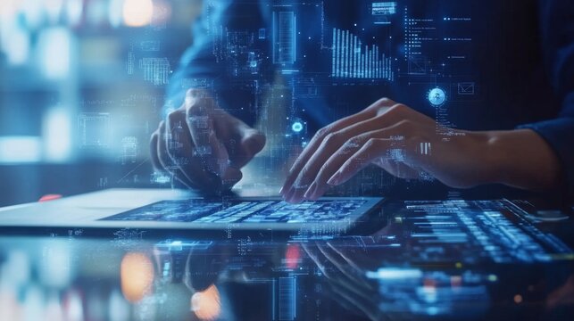 Designer working on digital tablet creative studio graphic design modern workspace close-up view innovative concepts for digital art