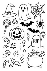 Fototapeta premium Halloween Elements