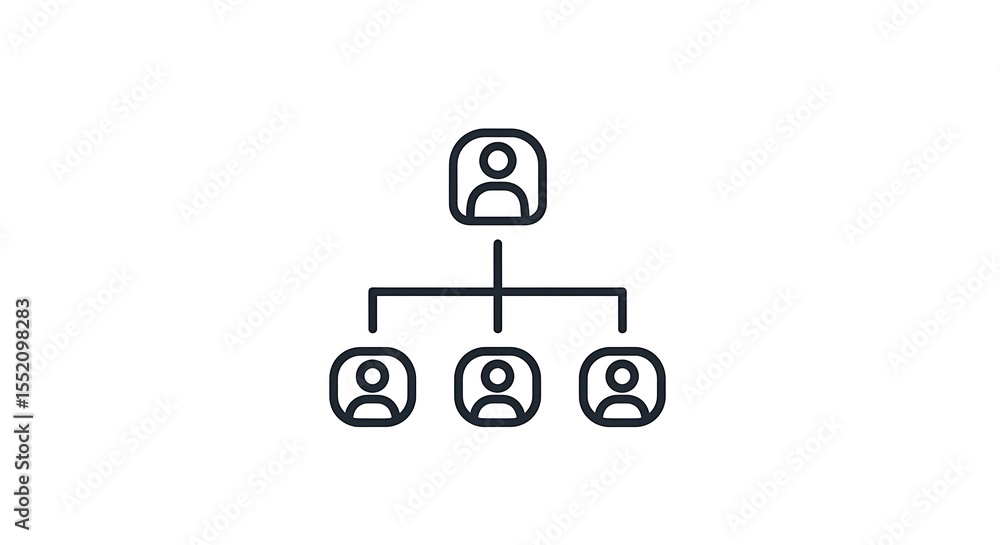 Poster viewing organization chart showing structure and relationships