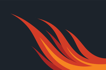 Abstract Flame Design on Dark Background
Minimalist Fire Illustration with Bold Colors
Sharp Orange and Red Flames Vector Art
Modern Flame Curve on Black Canvas