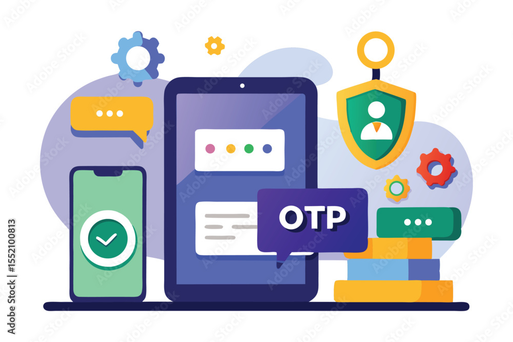 Poster enhance online account security with two step verification through mobile and tablet interfaces feat