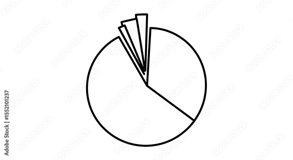 Poster pie chart diagram showing data percentage analysis