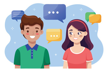 Young people engaging in lively conversations in various foreign languages while sharing ideas and experiences in a friendly atmosphere