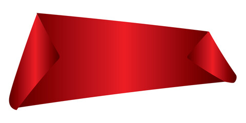 Blank red banner design premium vector
