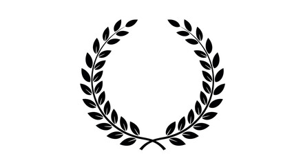 Elegant laurel wreath design for awards and achievements vector illustration