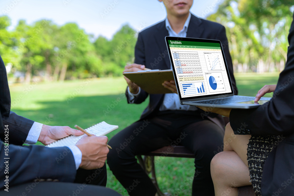 Poster spreadsheet document information financial startup concept. data and graphs in spreadsheet documents