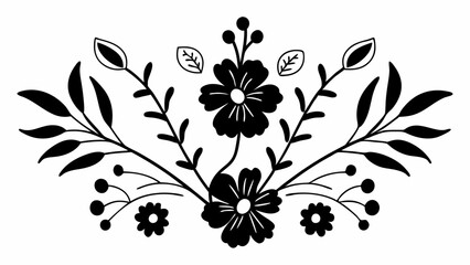 black and white floral background