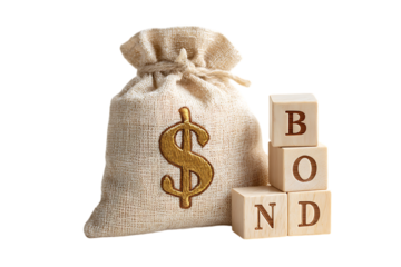 Financial security, investment, and bonds concept.