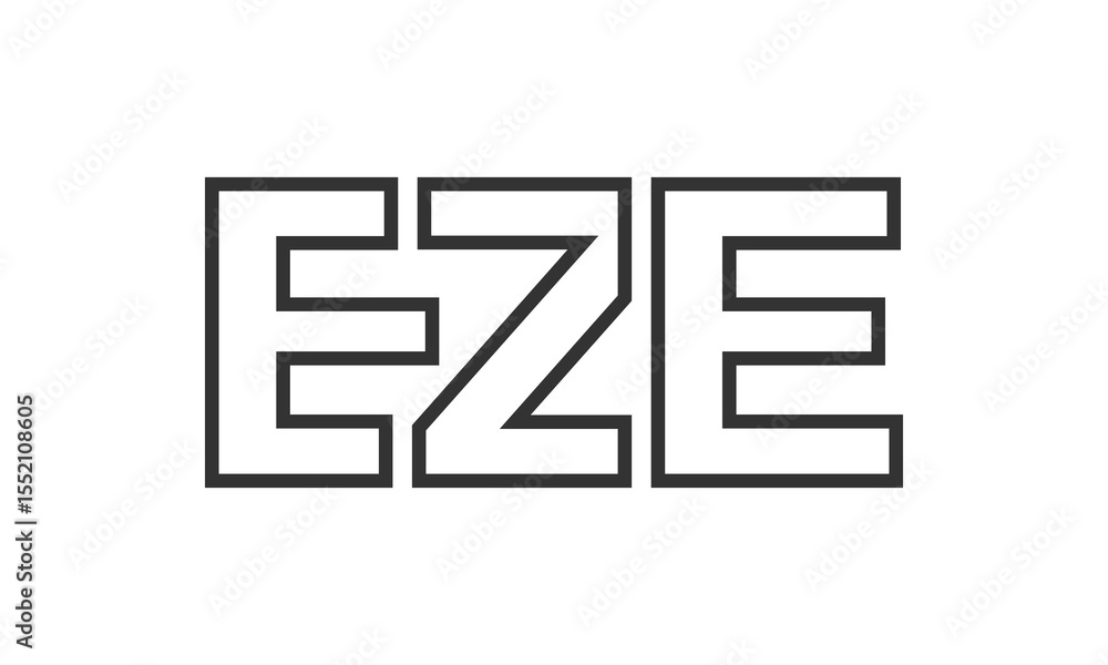 Fototapete eze logo design template with strong and modern bold text. initial based vector logotype featuring s