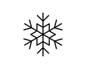 Bold, minimalist snowflake icon. Perfect for winter themes, holiday designs, weather apps, or coldrelated branding.  Clean lines and simple design ensure versatility across various applications.