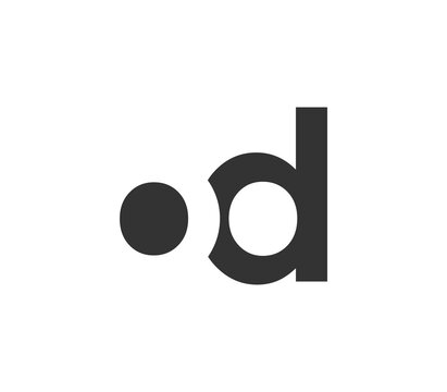 OD creative geometric initial based modern and minimal logo. Letter o d trendy fonts.