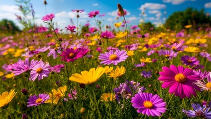 Sunny meadow background 