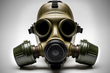 gas mask close up with vignette 