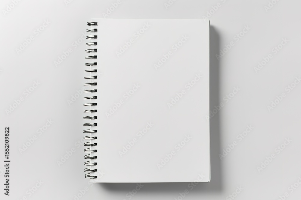 Poster minimalist spiral notebook with blank white pages simple and perfect for everyday use
