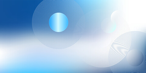 Gradient abstract background with circular line patterns. Vector illustration.