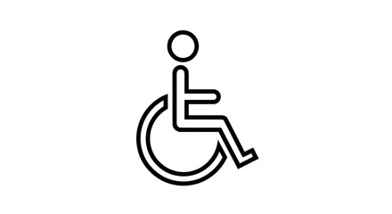 Wheelchair Icon Showing Accessibility and Support