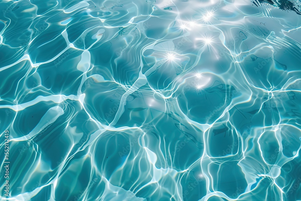 Aufkleber ripples on blue water surface create a calming abstract and sparkling water pattern
