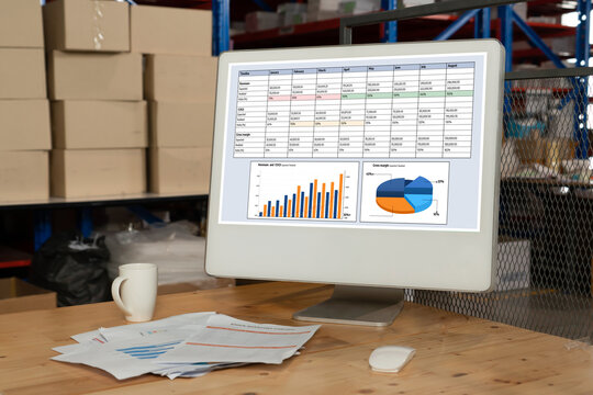 Business data dashboard provide business intelligence analytic for marketing strategy planning snugly with big data set to analyze customer demands and foreseeing business future