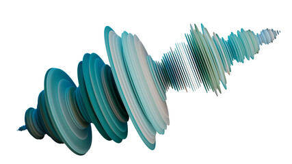Abstract Colorful Sound Wave Visualization with Vibrant Layers of Circular Patterns