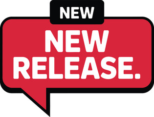 Eye Catching New Release Badge with Bold Text A Modern Marketing Graphic for Product Announcements