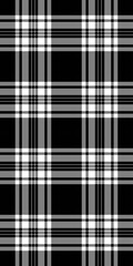 Stylish black, white, and grey plaid pattern.  Perfect for textile design, apparel, or website backgrounds.  Clean lines and a classic texture create a versatile and sophisticated aesthetic.