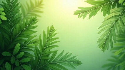 Green leaves background. Generative Ai.