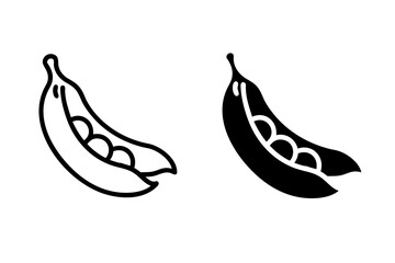 Peas icon. Vegetable sign. Peas isolated on white background. Fresh vegetable symbol.