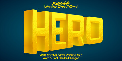 Hero Vector Text Effect Editable Alphabet SuperHero Comics Funny