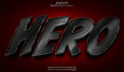 Hero Vector Text Effect Editable Alphabet SuperHero Comics Funny