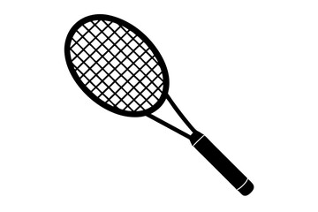 tennis racket silhouette vector illustration,  