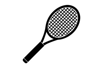 tennis racket silhouette vector illustration,  