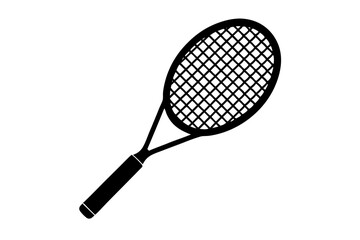 tennis racket silhouette vector illustration,  