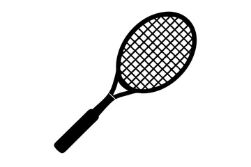 tennis racket silhouette vector illustration,  