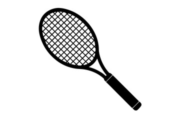 tennis racket silhouette vector illustration,  