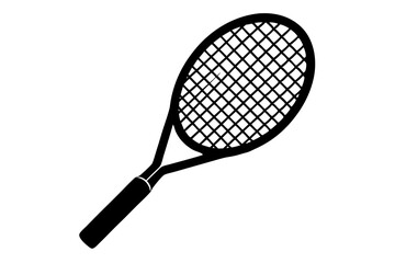 tennis racket silhouette vector illustration,  