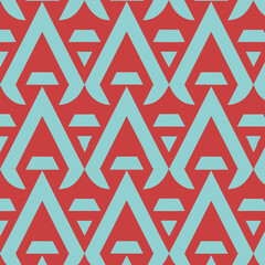 Seamless geometric pattern with colorful triangles, a retro vector design for wallpaper and textile